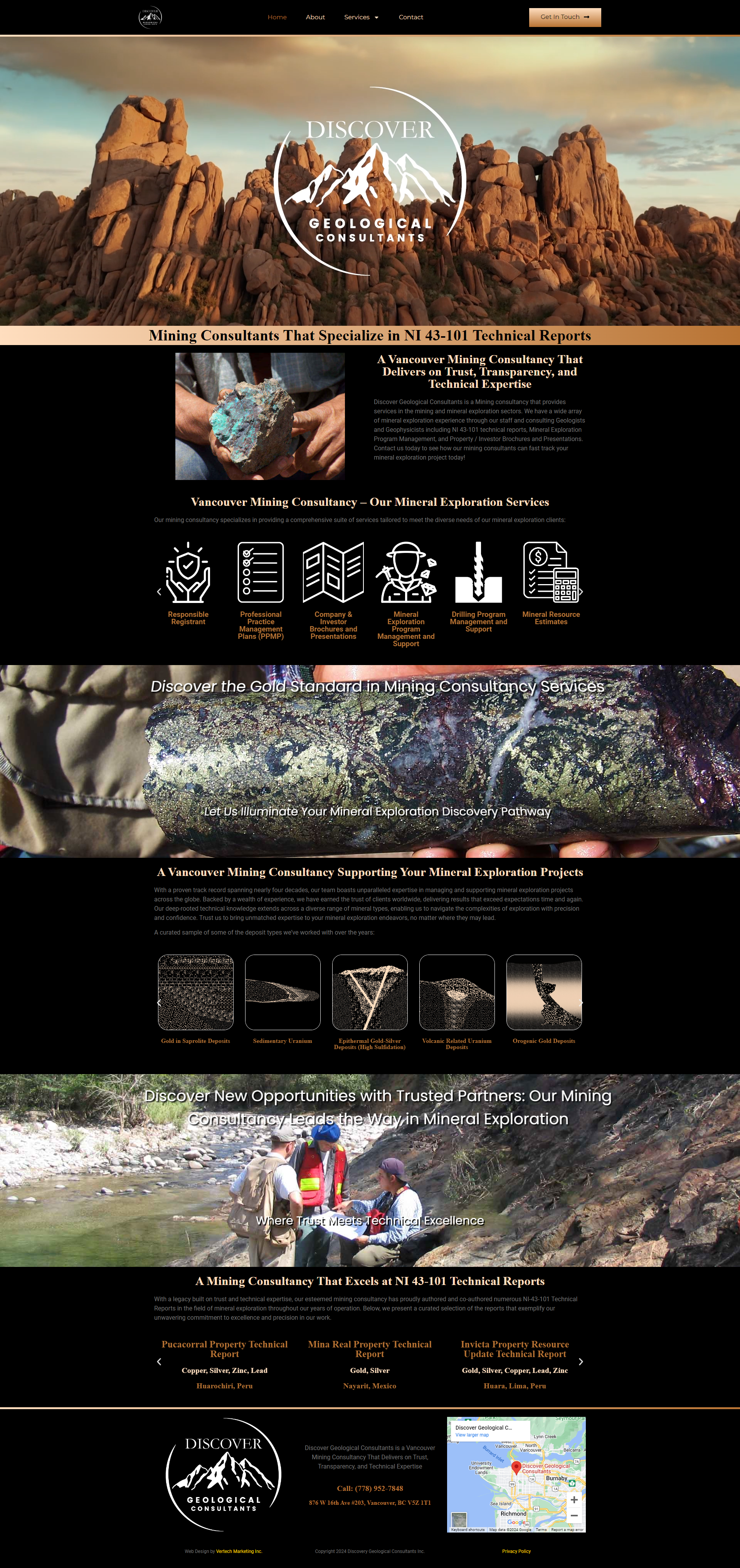 Web Design Agency Portfolio - Discover Geological Consultants