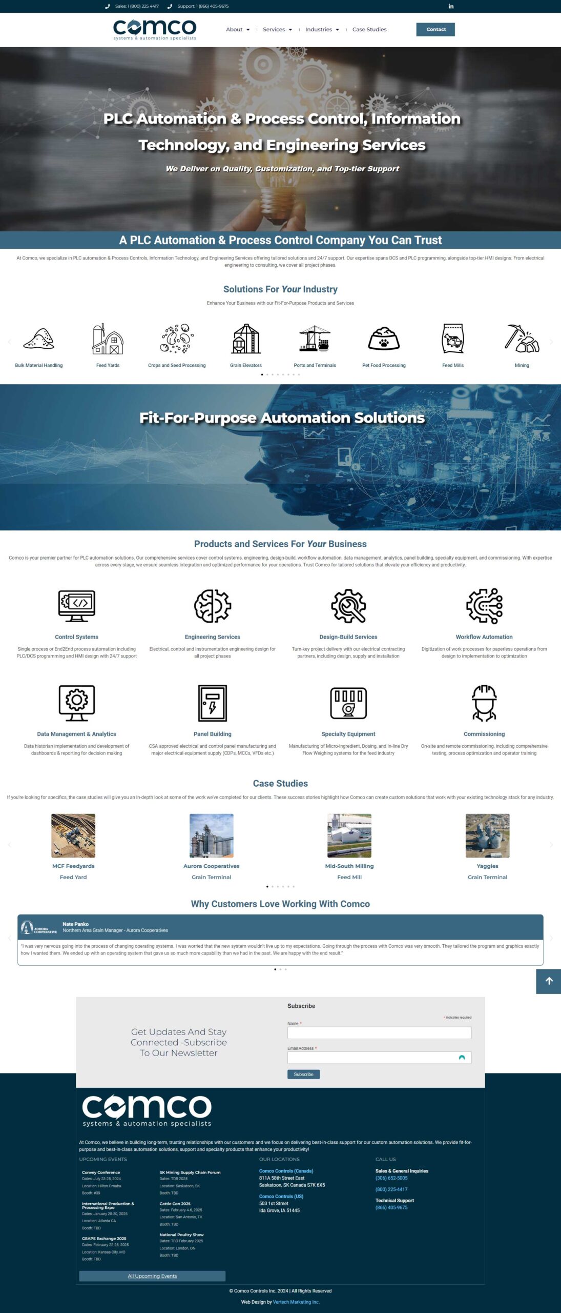 Saskatoon Website Design Comco Controls and Automation